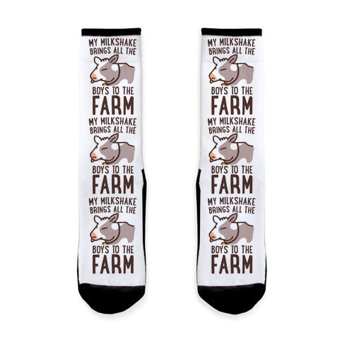 My Milkshake Brings All the Boys to the Farm Socks