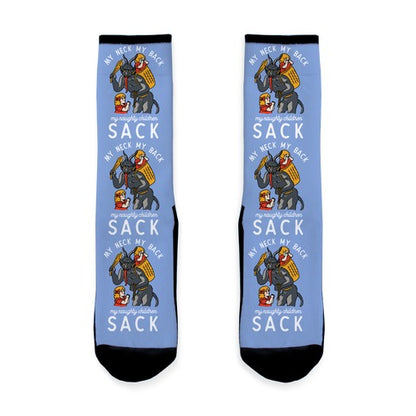 My Neck My Back My Naughty Children Sack Socks