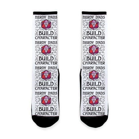 Nerdy Dads Build Character Socks