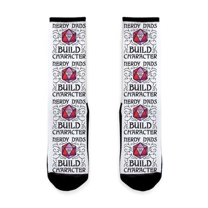 Nerdy Dads Build Character Socks