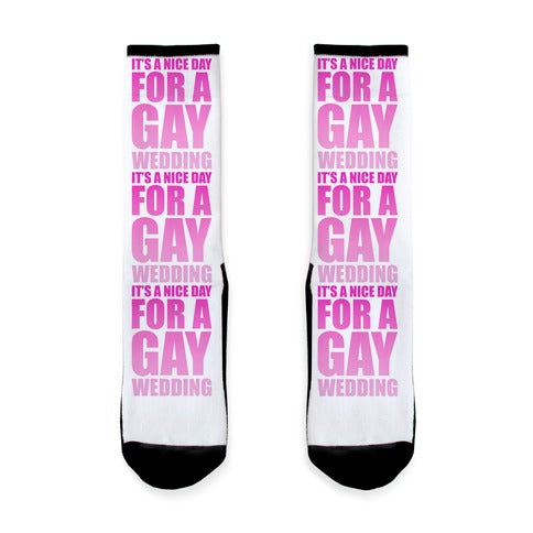 Nice Day for a Gay Wedding Socks
