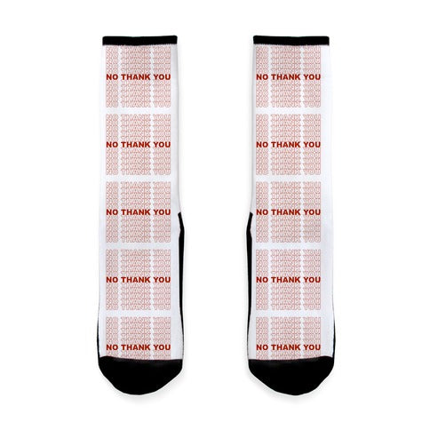 No Thank You Bag Socks