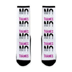 No Thanks Asexual Pride Socks