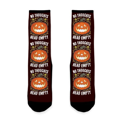 No Thoughts, Heady Empty Jack o' lantern Socks