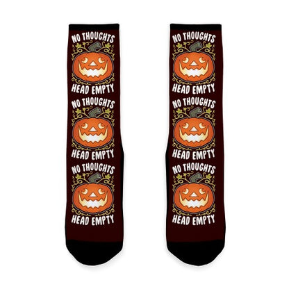 No Thoughts, Heady Empty Jack o' lantern Socks