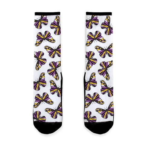Non-binary Butterfly Socks