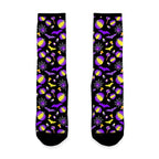 Nonbinary Pride Halloween Pattern Socks