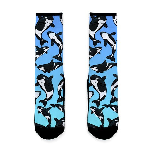 Ocean Orca Whale Pattern Socks