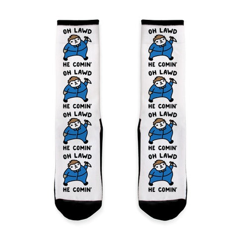 Oh Lawd He Comin' Masked Killer Parody  Socks