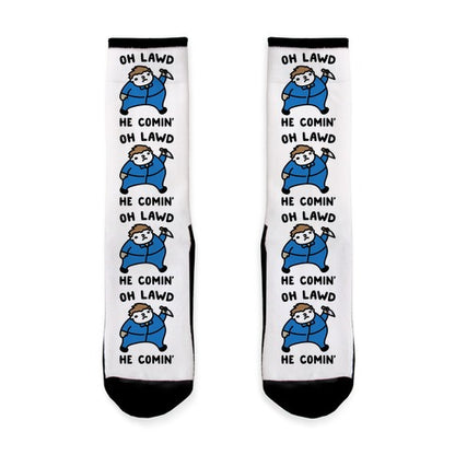 Oh Lawd He Comin' Masked Killer Parody  Socks