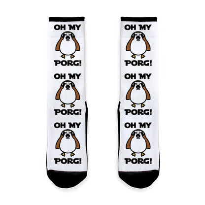 Oh My Porg Parody Socks