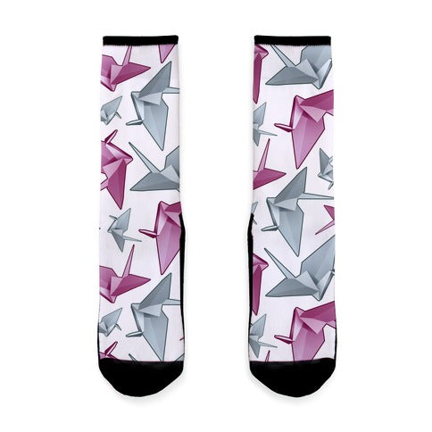 Origami Paper Crane Socks