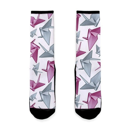 Origami Paper Crane Socks