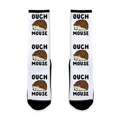 Ouch Mouse Hedgehog Parody Socks