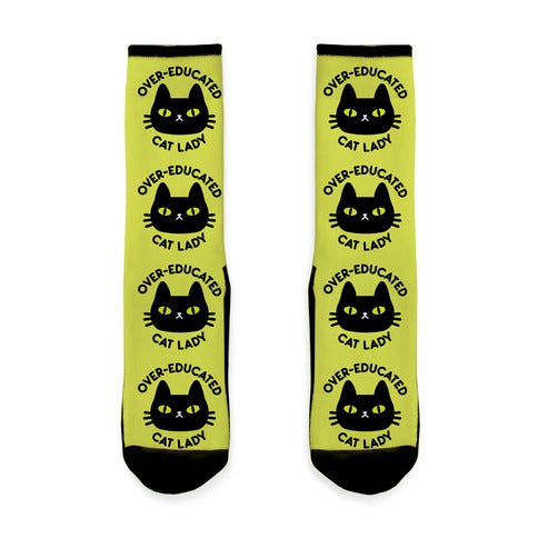 Over-educated Cat Lady Socks
