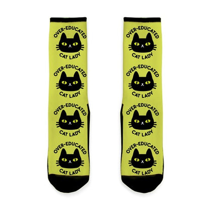 Over-educated Cat Lady Socks