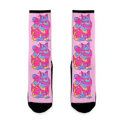 Pansexual Pride Cat Socks