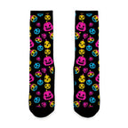 Pansexual Pride Jack-o'-Lanterns Pattern Socks