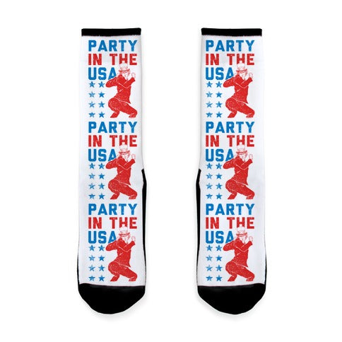 Party In The USA Uncle Sam Socks