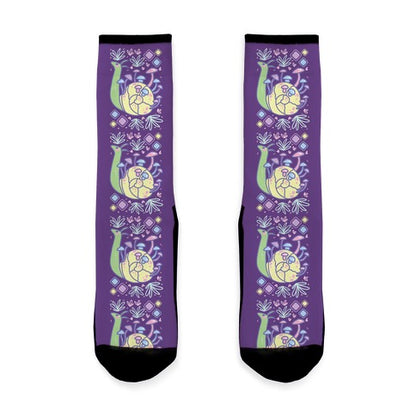 Pastel Mushroom Snail Socks