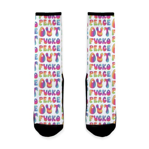 Peace Out Fucko Socks