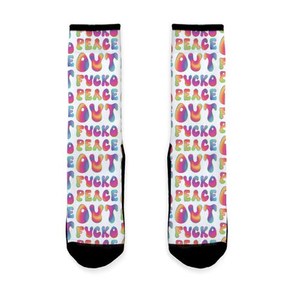 Peace Out Fucko Socks