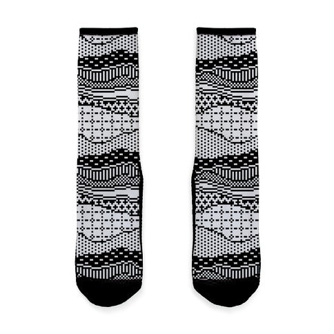 Pixel Waves Socks