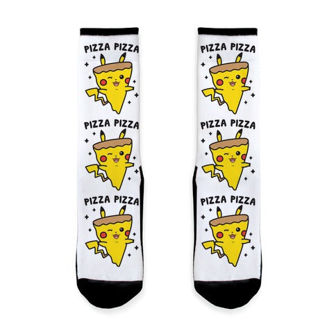 Pizza Pizza Pikachu Parody Socks