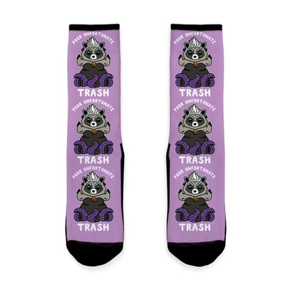 Poor Unfortunate Trash Raccoon  Socks