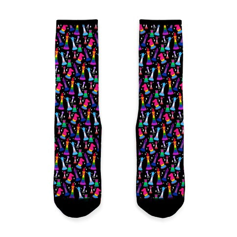 Pride Chess Pieces Pattern Socks