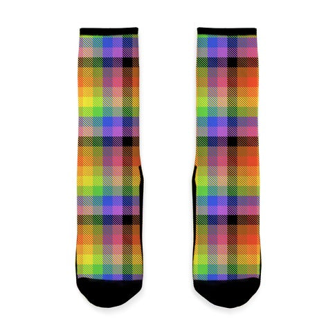 Pride Flag Plaid Socks