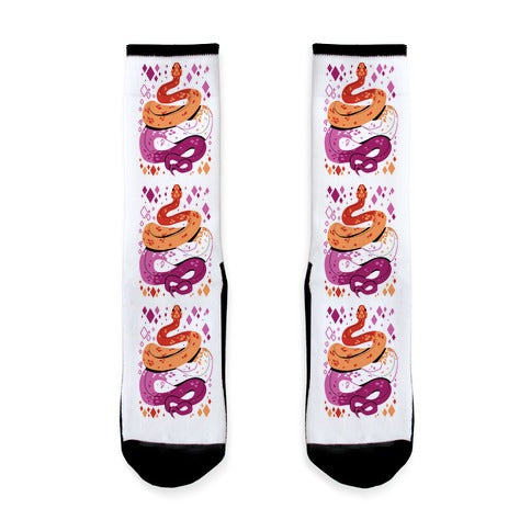 Pride Snakes: Lesbian Socks