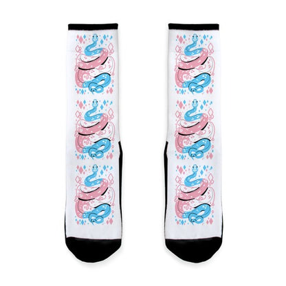 Pride Snakes: Trans Socks