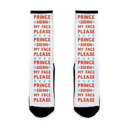 Prince Sidon My Face Please Parody Socks