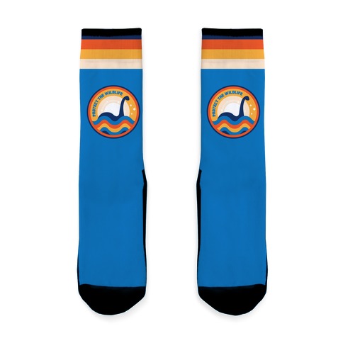 Protect The Wildlife - Nessie, Loch Ness Monster Socks