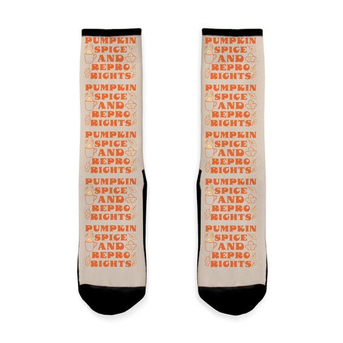 Pumpkin Spice and Repro Rights Socks