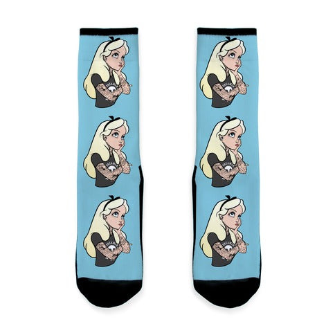 Punk Alice Parody Socks