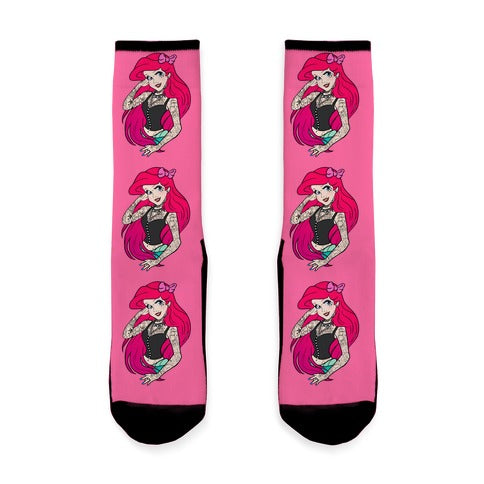 Punk Mermaid Princess Socks