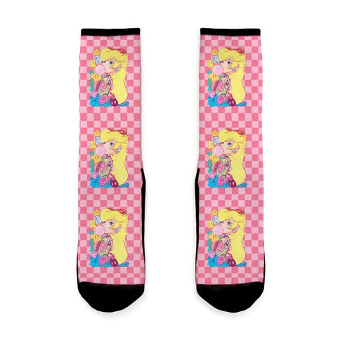 Punk Peach Parody Socks