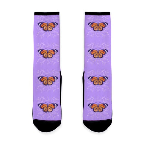 Purple Solo Monarch Socks