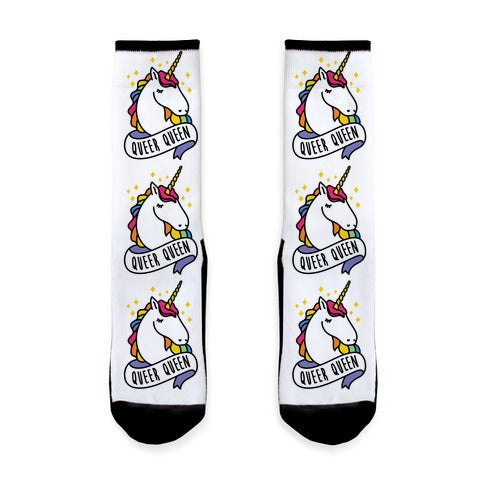 Queer Queen Unicorn Socks