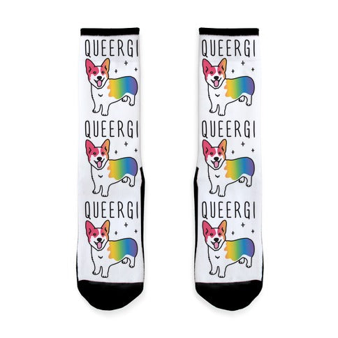 Queergi LGBTQ Corgi Socks