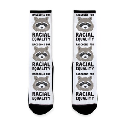 Raccoons For Racial Equality Socks