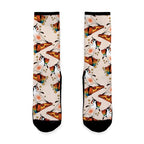 Rad Unicorn Skateboarding a Pizza Tattoo Socks