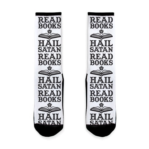 Read Books Hail Satan Socks