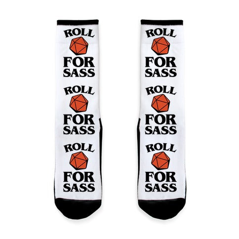 Roll For Sass D & D Parody Socks