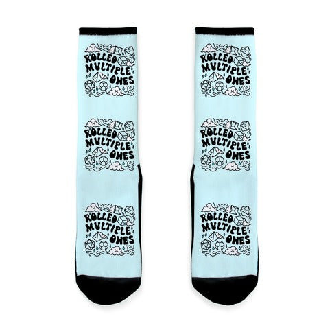 Rolled Multiple Ones Socks