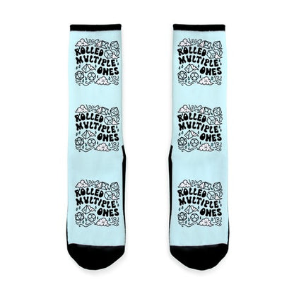 Rolled Multiple Ones Socks