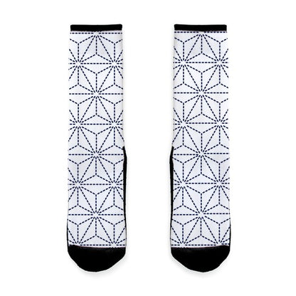 Sashiko Asanoha  Socks