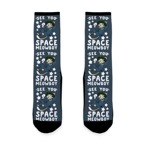 See you, Space Meowboy - Cowboy Bebop Socks